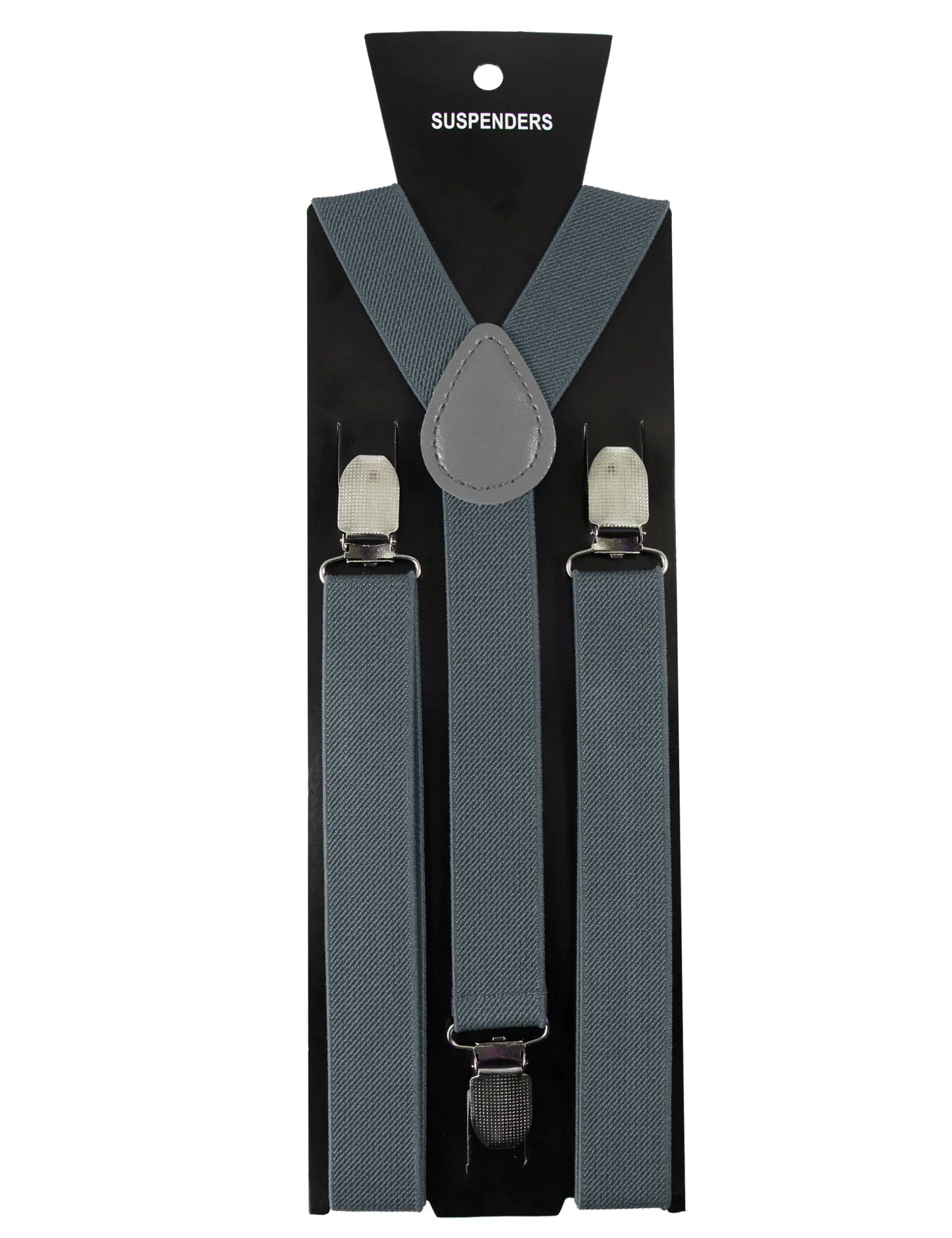 Charcoal Strong Clip Men's Suspenders