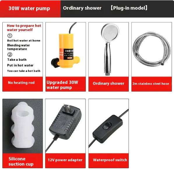 Portable Electric Outdoor Shower