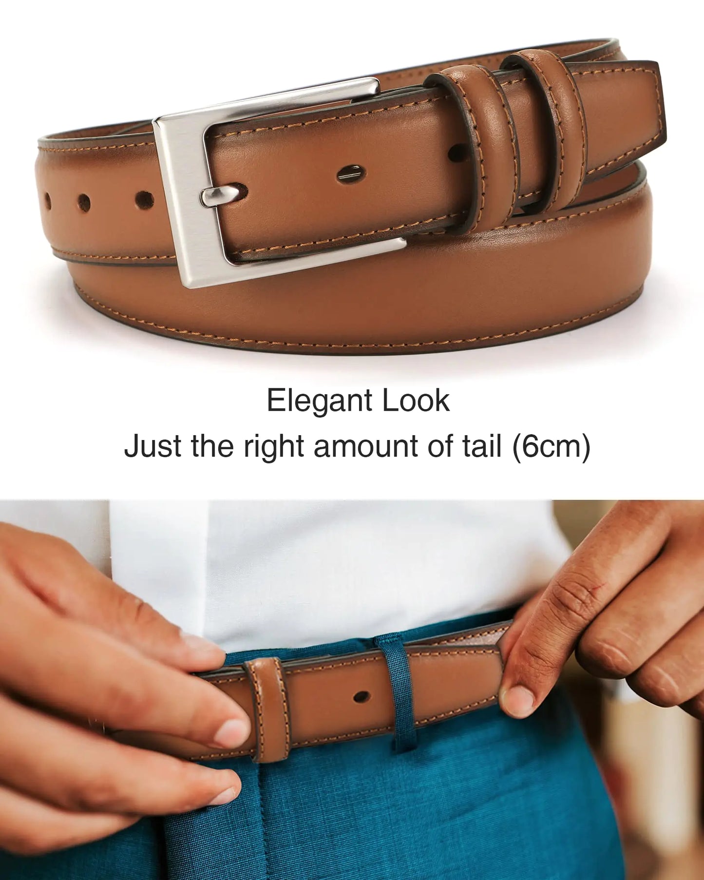 CHAOREN Mens Classic Leather Belt