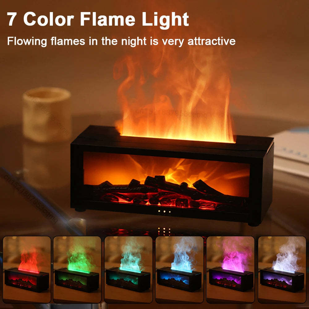 Flame Effect Humidifier | Colorful Essential Oil Diffuser