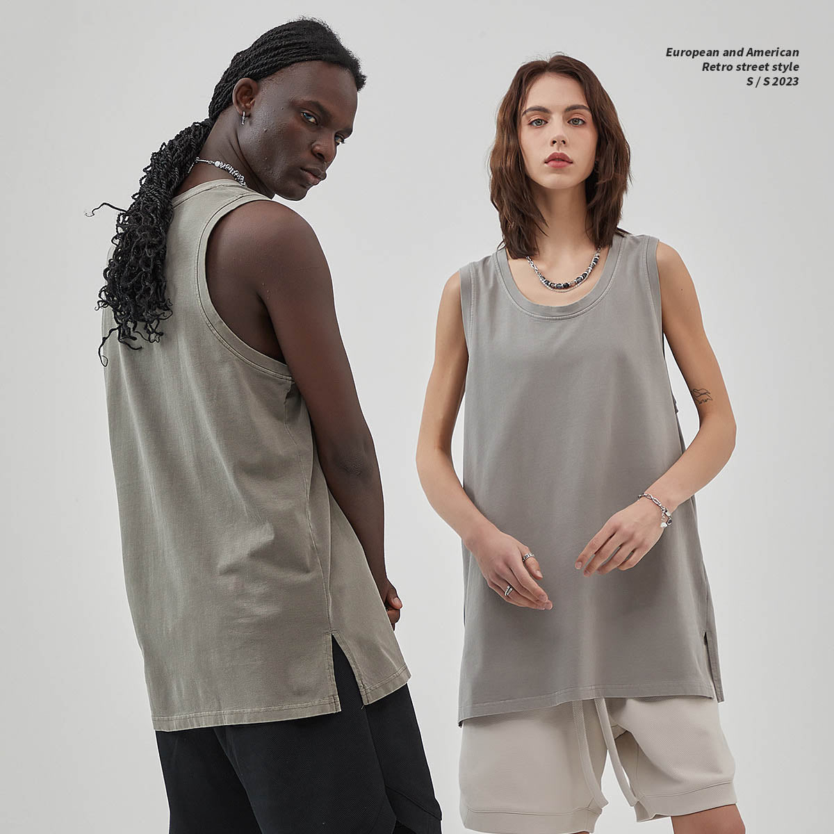 Mens and Womens Clothing Hem Wash Water Old Wax
