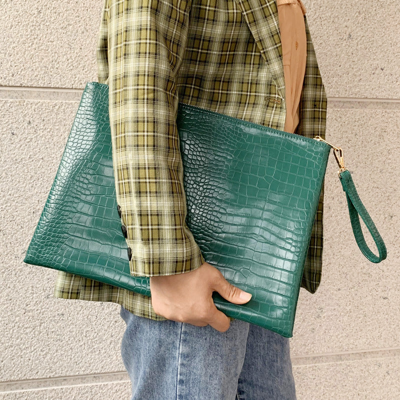 Luxury Croc & Snake Texture Women’s Clutch