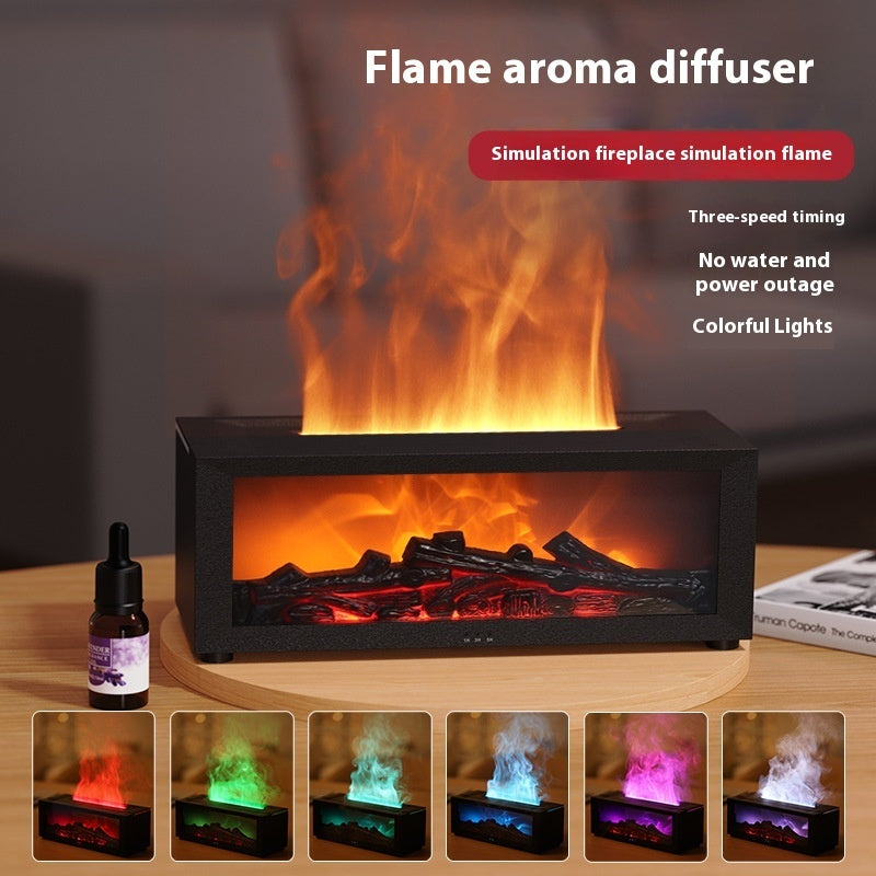 Flame Effect Humidifier | Colorful Essential Oil Diffuser