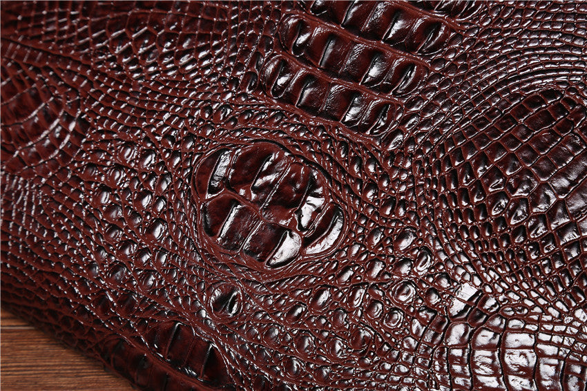 Men’s Croc-Texture Clutch Bag