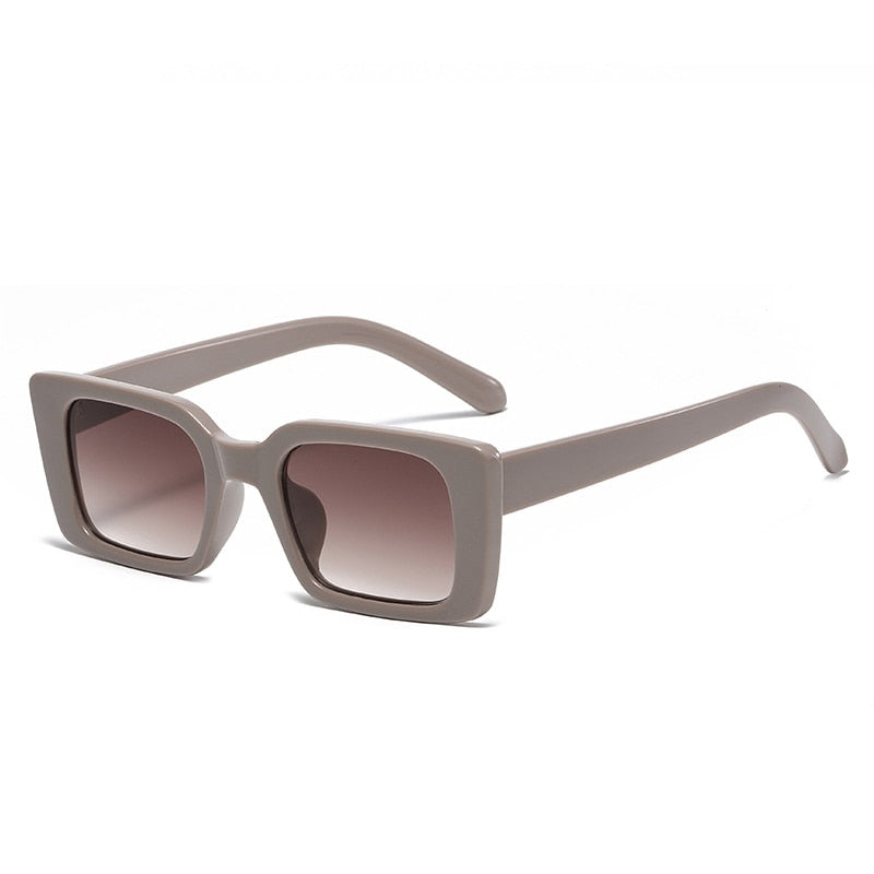 Rectangle Sunglasses Women Retro Leopard Shades UV400