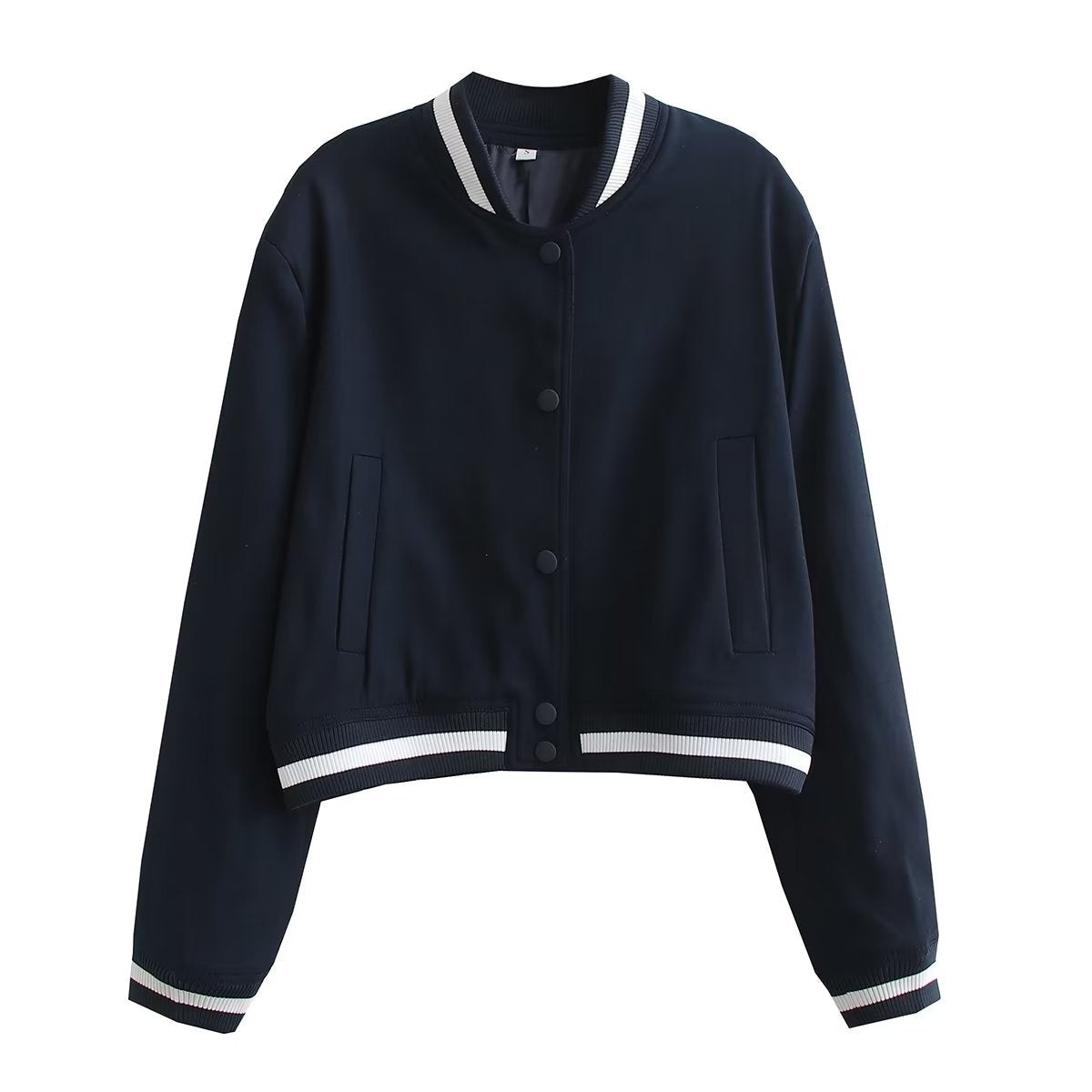 Spring New Product European and American Style Women's Baseball Jacket Stand up Collar Jacket for Women