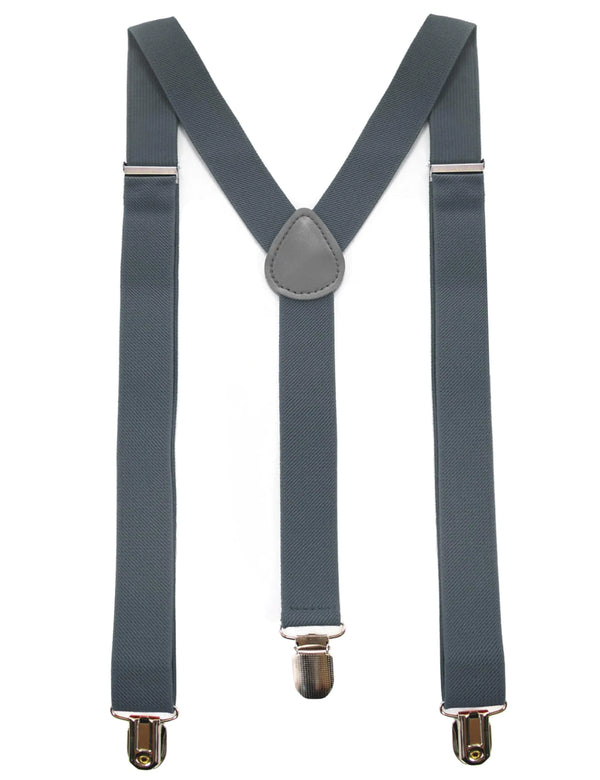 Charcoal Strong Clip Men's Suspenders