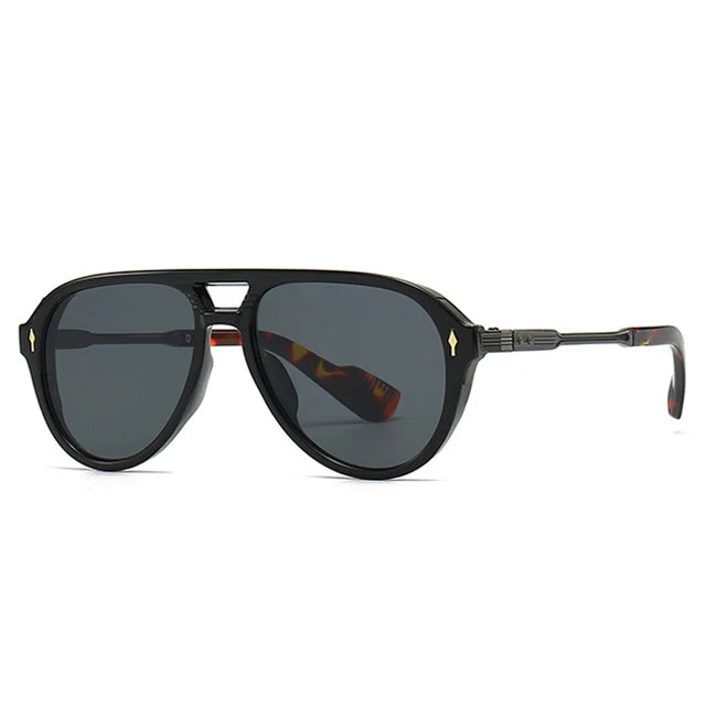 Retro Double Bridges Pilot  Sunglasses