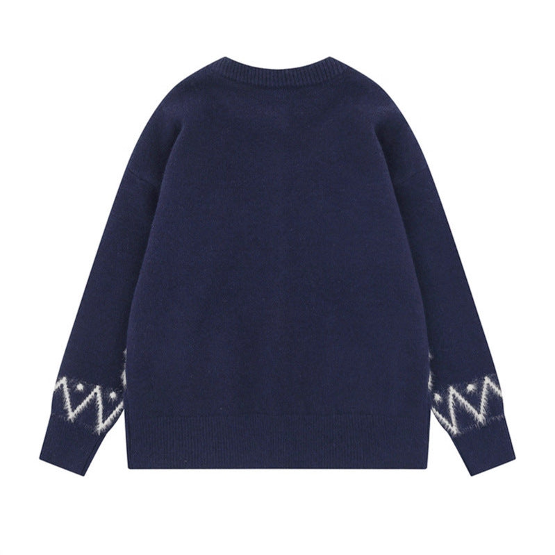 Loose Round Neck Knit Sweater for Women – NISPAR