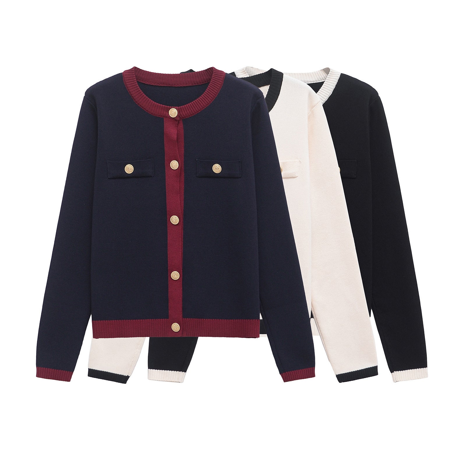 versatile  temperament breasted knitted jacket