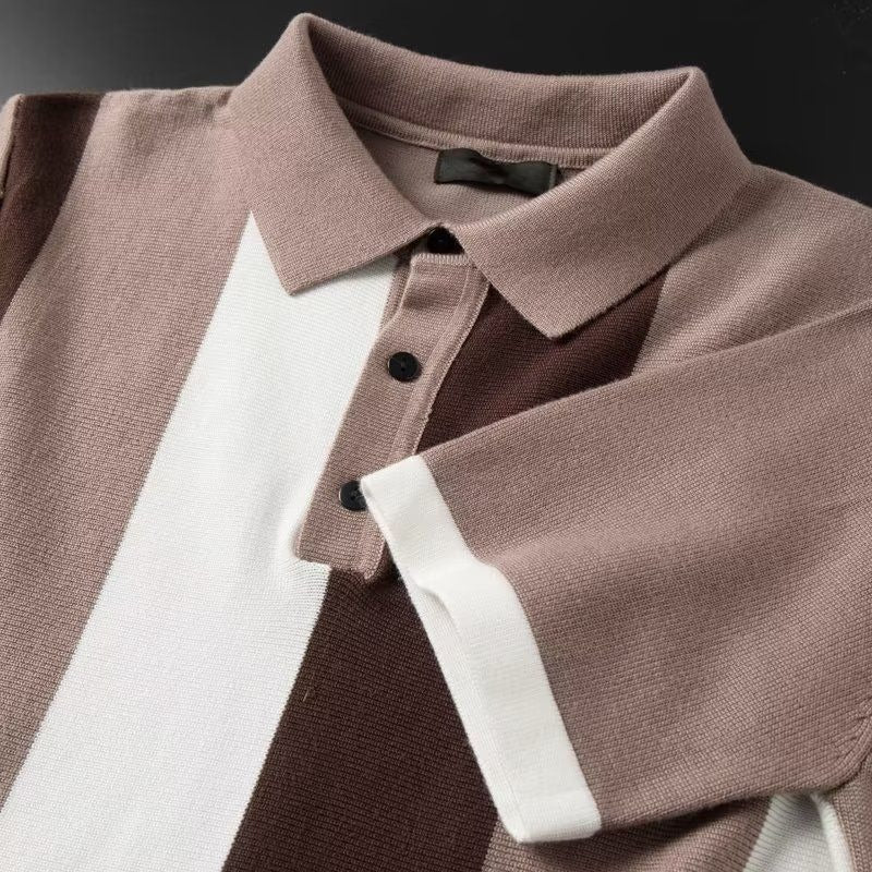 Summer casual T-shirt men's polo shirt short sleeved shirt