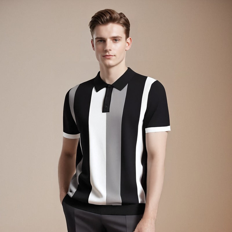 Summer casual T-shirt men's polo shirt short sleeved shirt