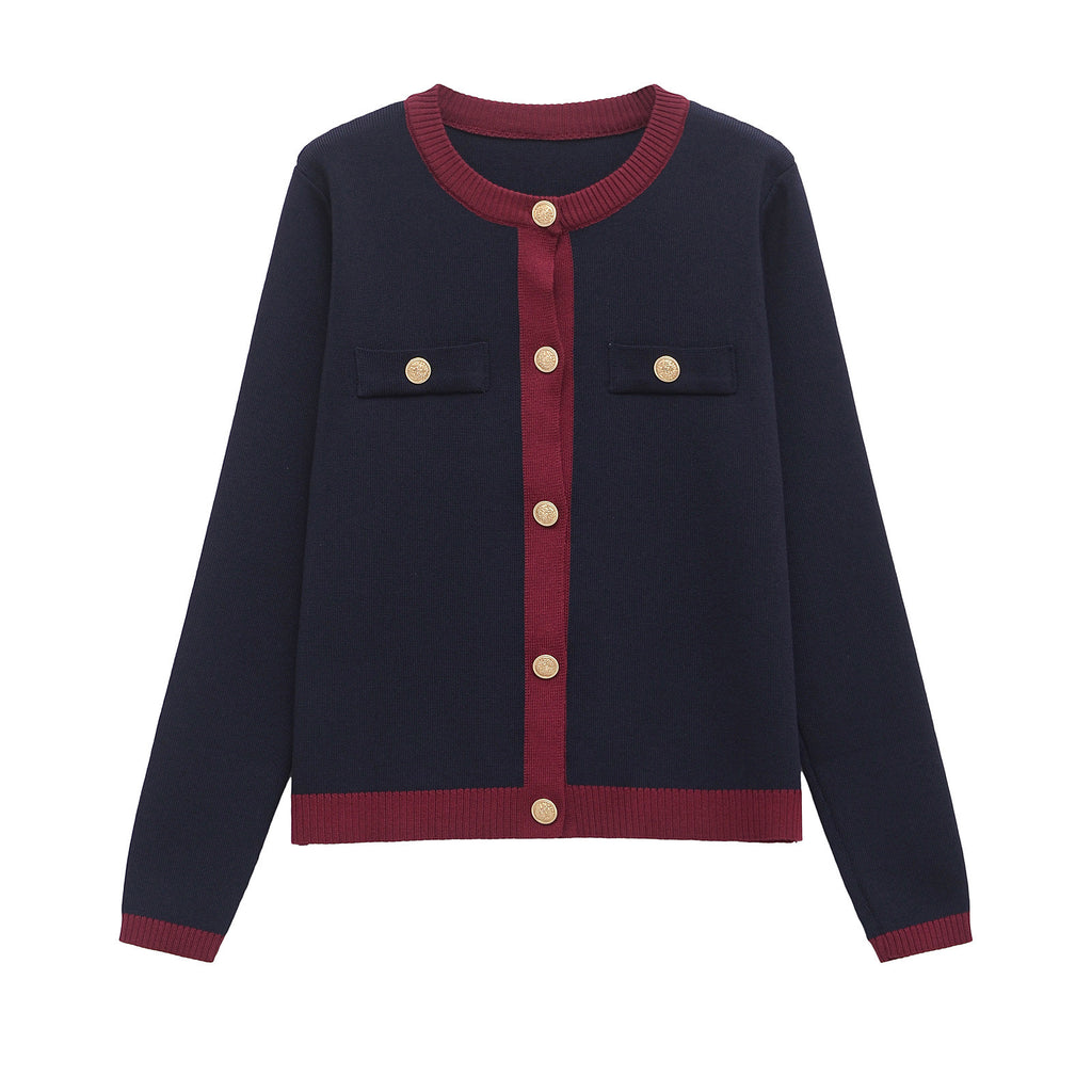 versatile  temperament breasted knitted jacket