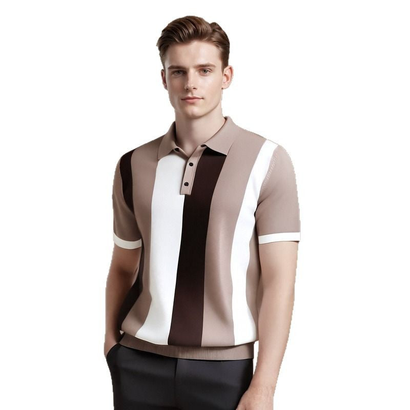 Summer casual T-shirt men's polo shirt short sleeved shirt