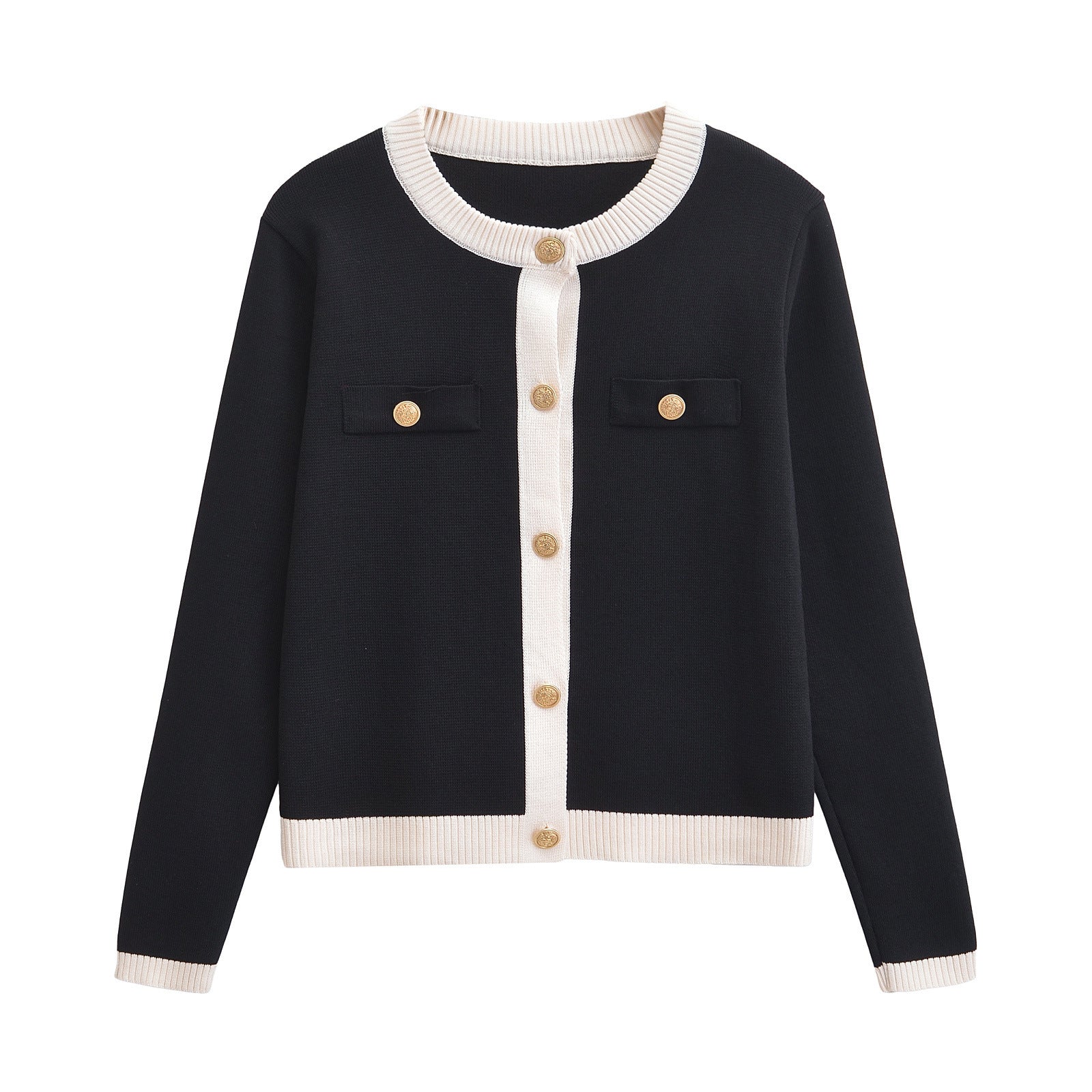 versatile  temperament breasted knitted jacket