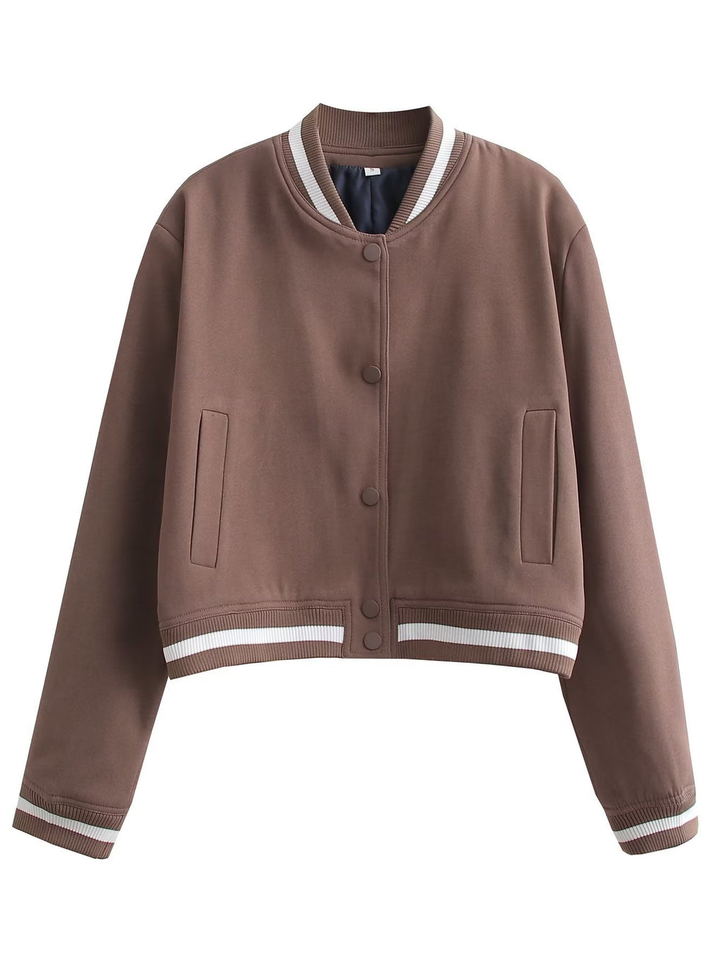 Spring New Product European and American Style Women's Baseball Jacket Stand up Collar Jacket for Women