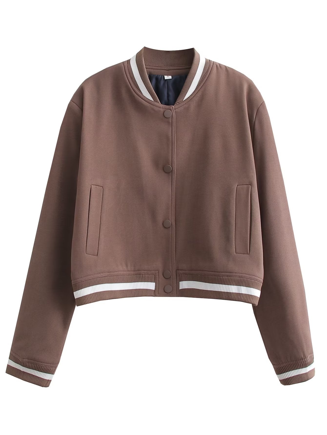 Spring New Product European and American Style Women's Baseball Jacket Stand up Collar Jacket for Women