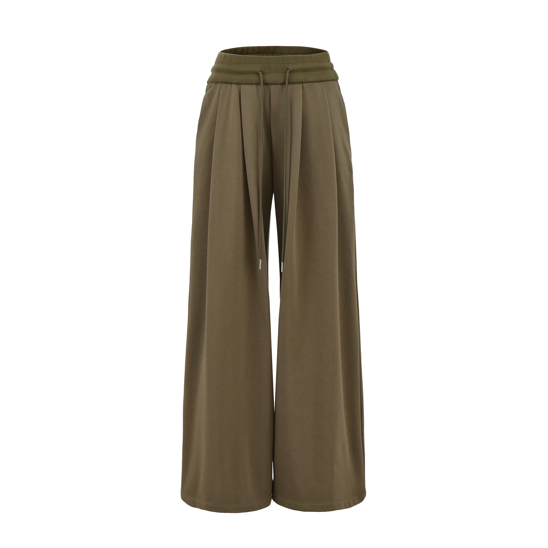 High waisted wide legged floor hugging sports pants