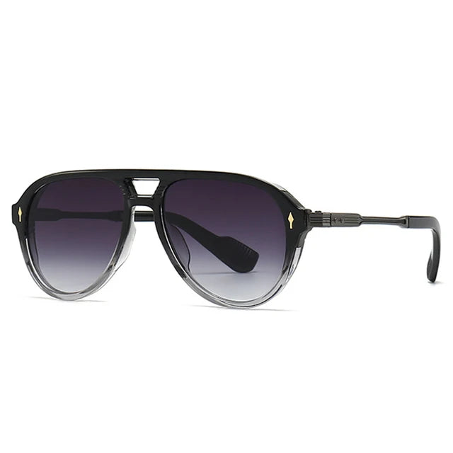 Retro Double Bridges Pilot  Sunglasses