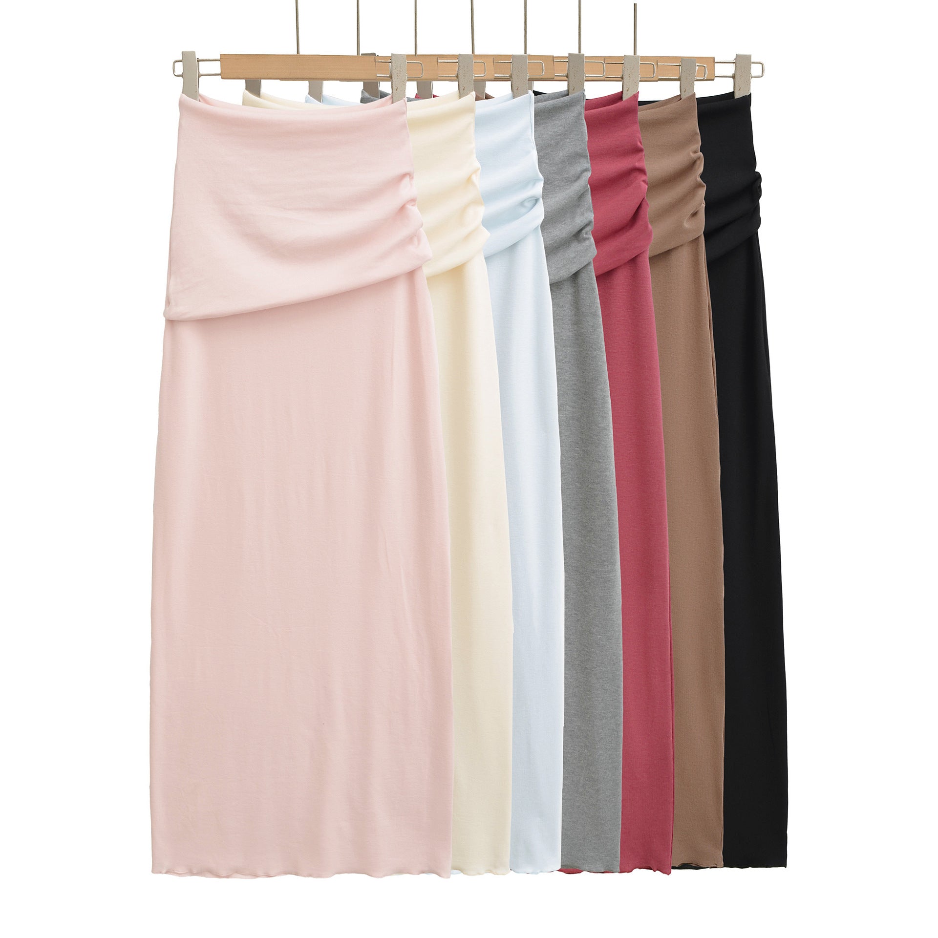 Sexy High-Waisted Waist Skirt Fitted Long Skirt A-Line Skirt