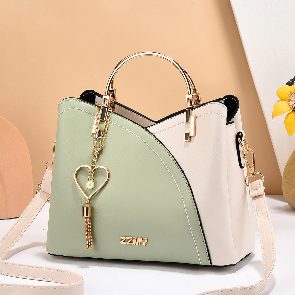 Trendy Handbag Korean Style Color Block Large Capacity Women's Bag Fashion Shoulder Crossbody Bag Wholesale Cross-border Bucket Bag