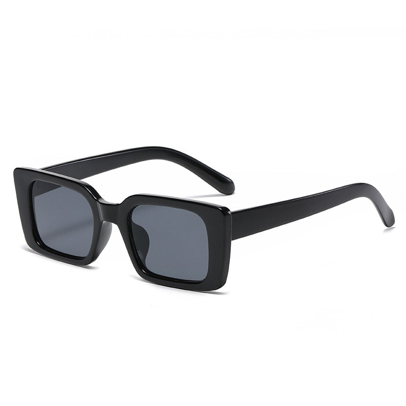 Rectangle Sunglasses Women Retro Leopard Shades UV400