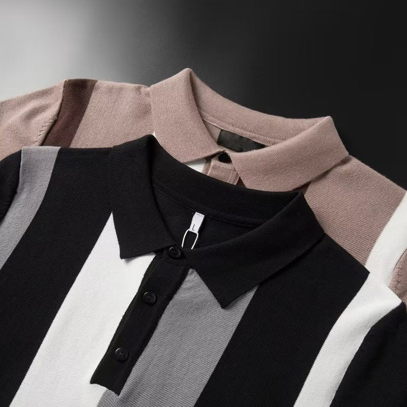 Summer casual T-shirt men's polo shirt short sleeved shirt