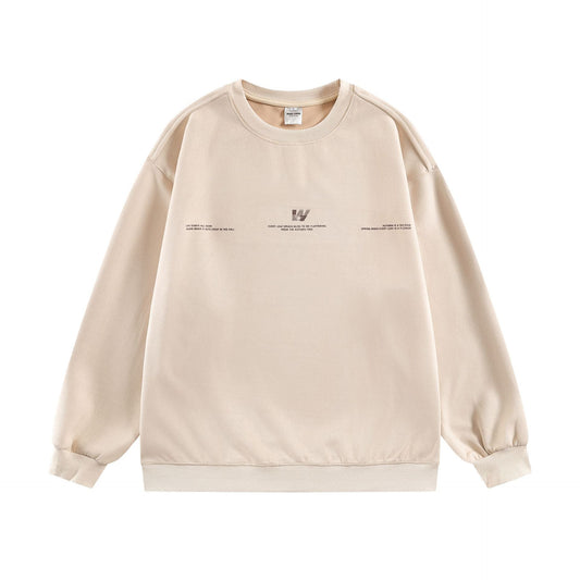 Retro Simple Versatile Loose Crewneck Sweatshirt