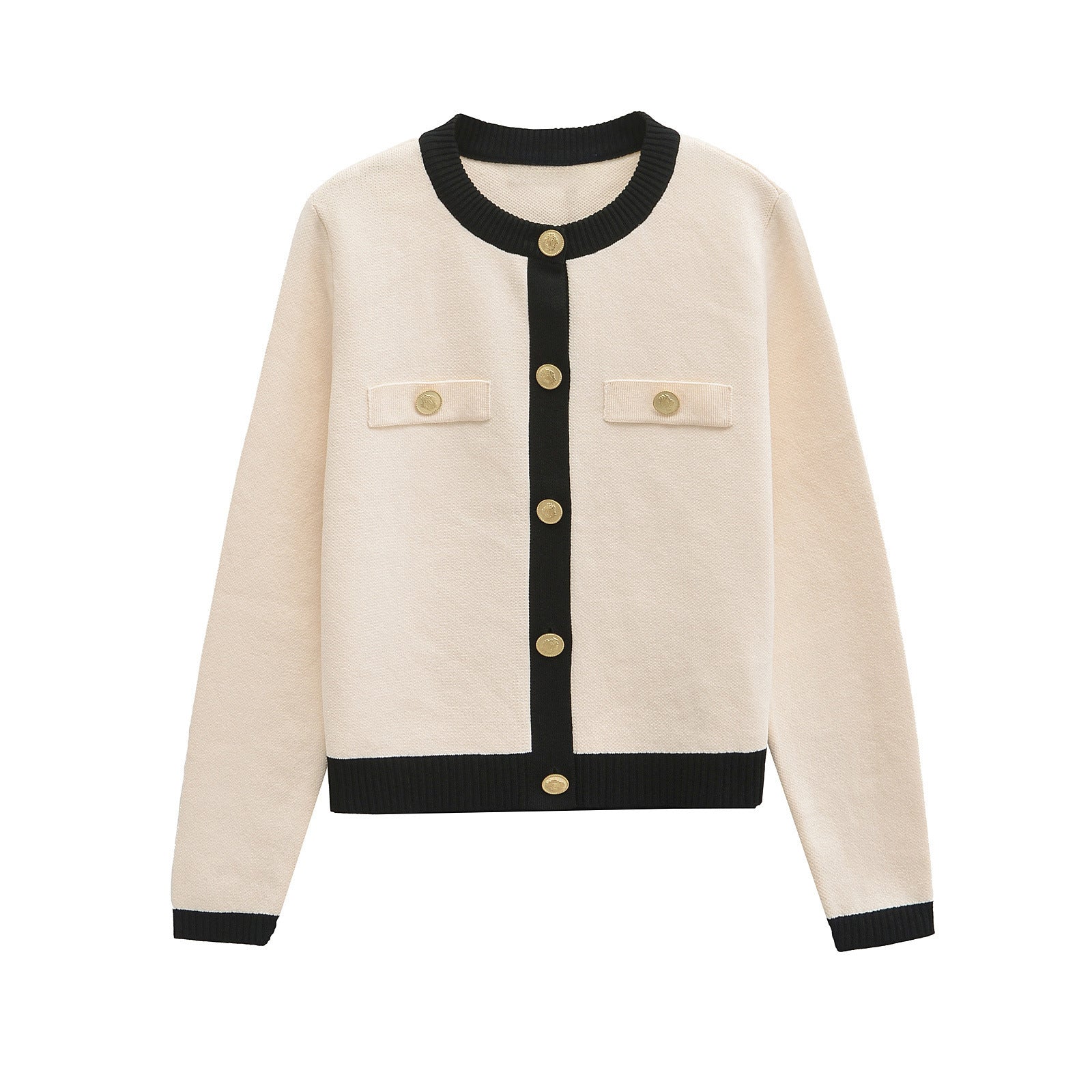versatile  temperament breasted knitted jacket