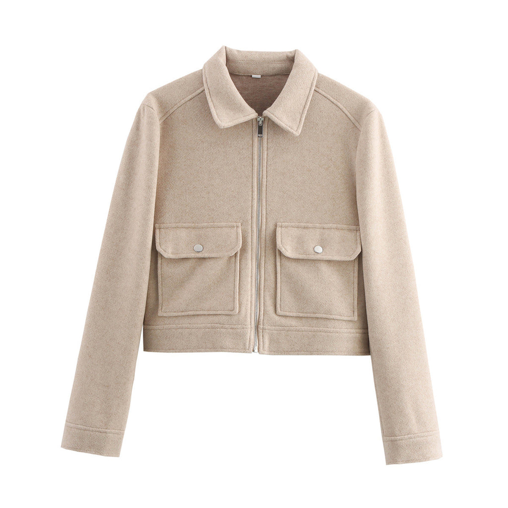 Autumn fashion versatile new product soft woolen jacket jacket women's clothing