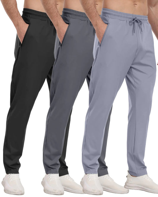 Triple Pack Zippered Men's Athletic Sweatpants