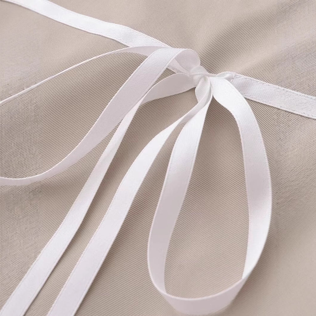 Waist tied bow skirt