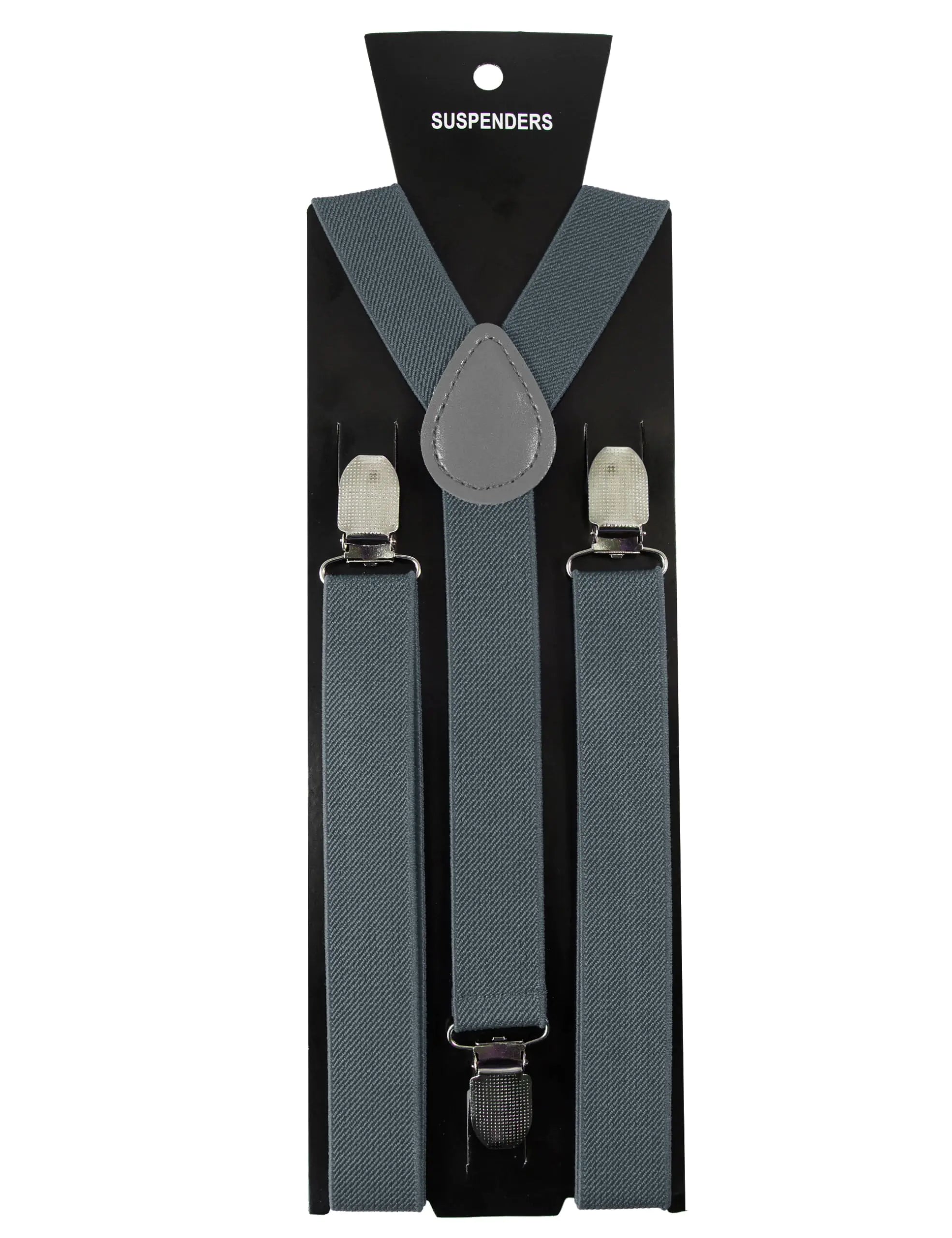 Charcoal Strong Clip Men's Suspenders