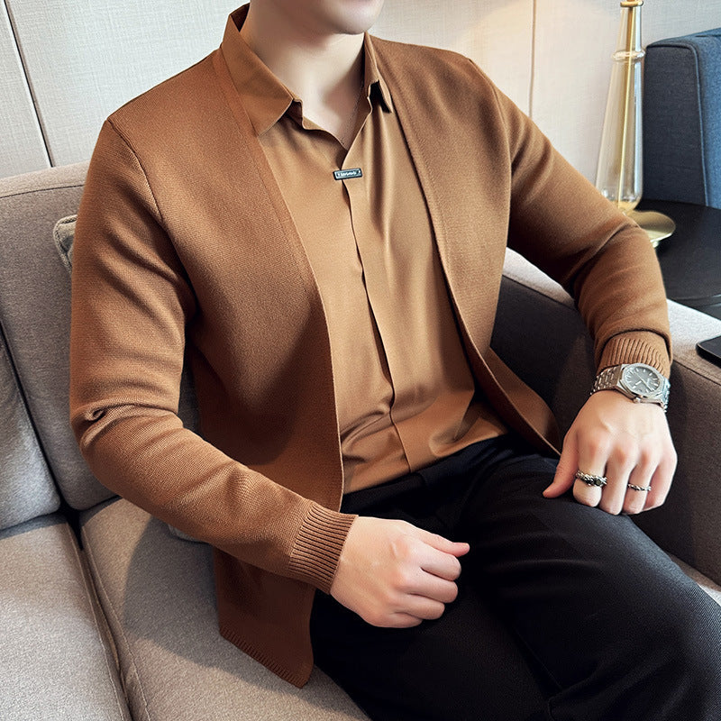 Stylish Two-Piece Knitted Cardigan for Men