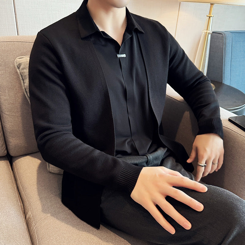Stylish Two-Piece Knitted Cardigan for Men