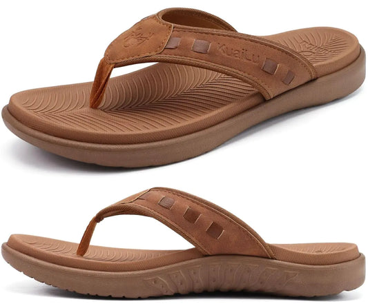 KuaiLu Mens Sport Flip Flops Sandals