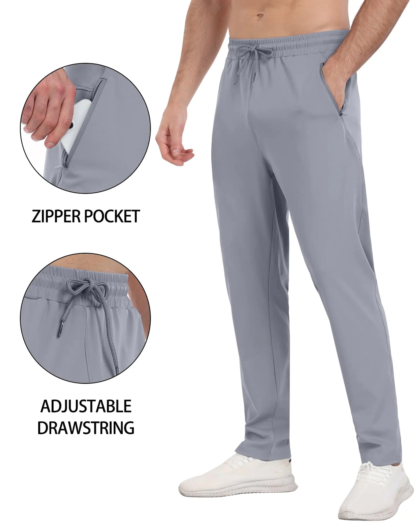 Triple Pack Zippered Men's Athletic Sweatpants